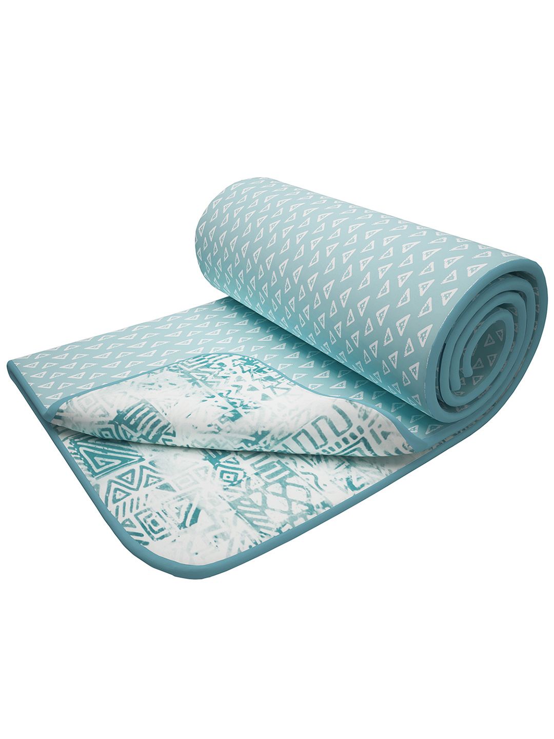 Story@home Blue & White Printed AC Room 150 GSM Reversible Cotton Double Bed Dohar