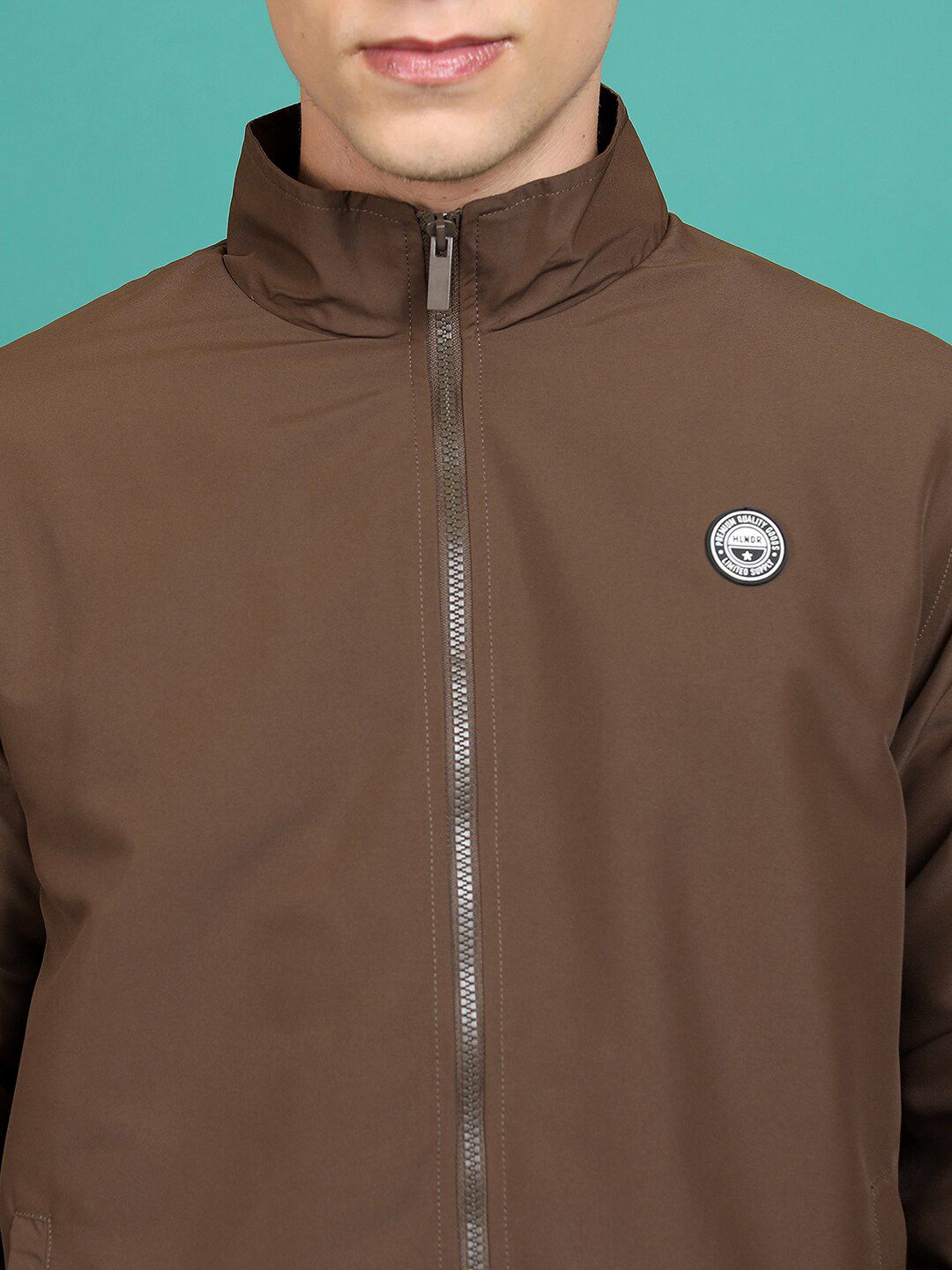 HIGHLANDER Mock Collar Long Sleeves Bomber Jacket