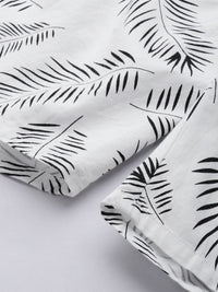 The Indian Garage Co Men White & Black Printed Pure Cotton Boxers 1120-BXR10-14