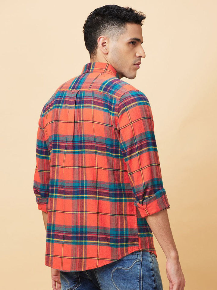 Being Human Men Slim Fit Tartan Checks Opaque Checked Casual Shirt