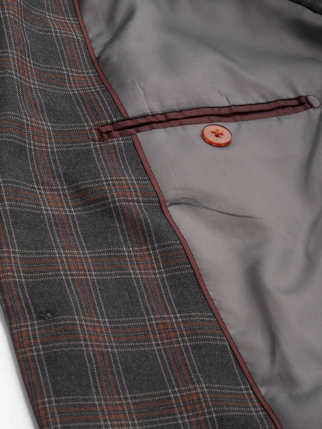 Raymond Checked Contemporary Fit Single-Breasted Formal Blazer
