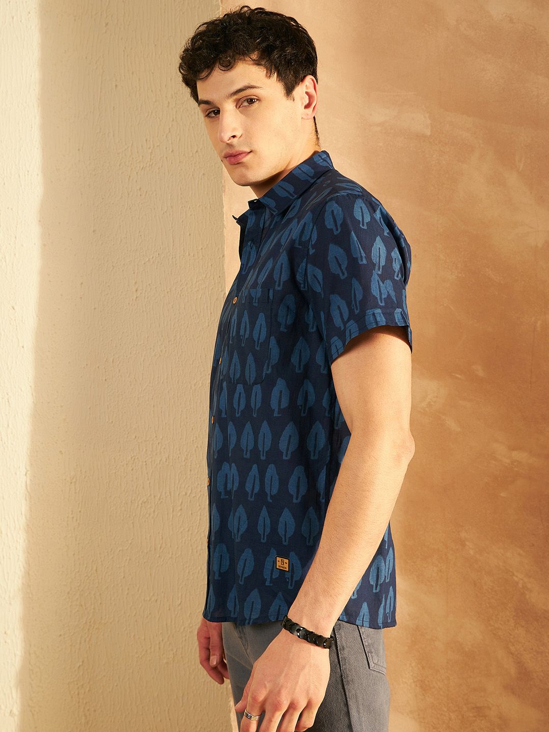 DENNISON Block Printed Lightweight Casual Shirt