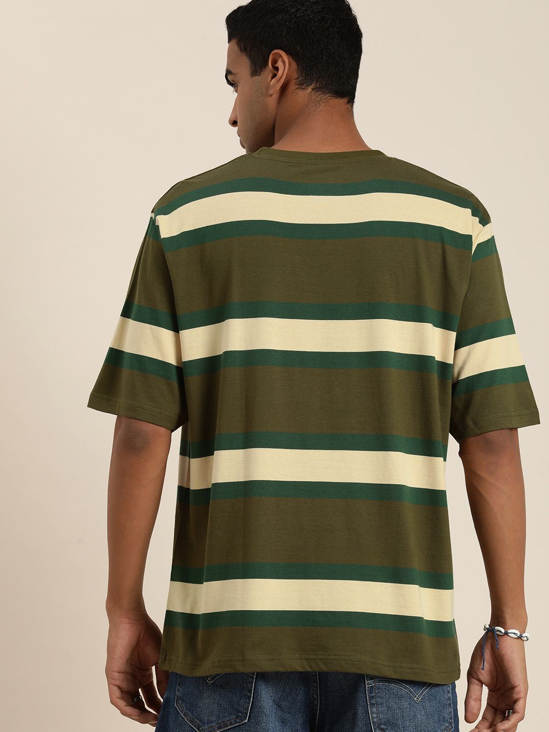 DILLINGER Men Striped Pure Cotton T-shirt