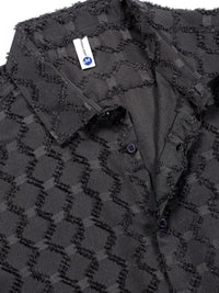 Thomas Scott Men Premium Spread Collar Textured Casual Shirt