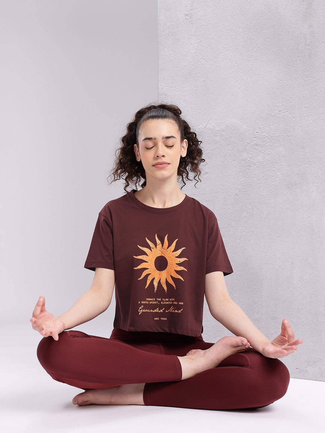 HRX by Hrithik Roshan Graphic Printed Yoga T-shirt