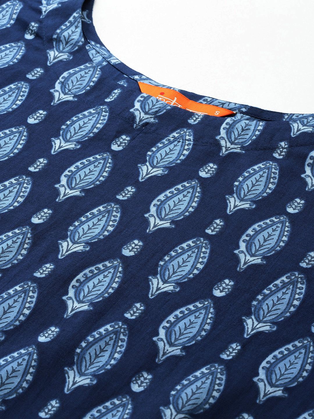 Indo Era Ethnic Motifs Printed Pure Cotton Kurta with Trousers