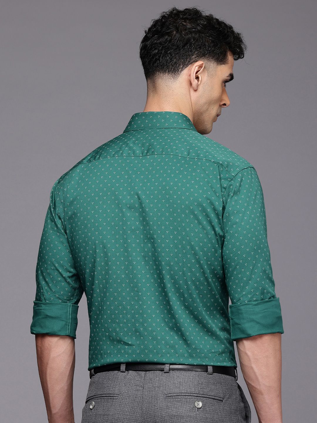 Raymond Pure Cotton Slim Fit Opaque Printed Formal Shirt