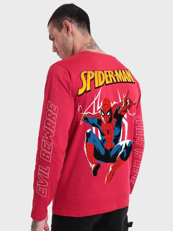 Bewakoof Spider-Man grafik T-Shirt Kapas Leher