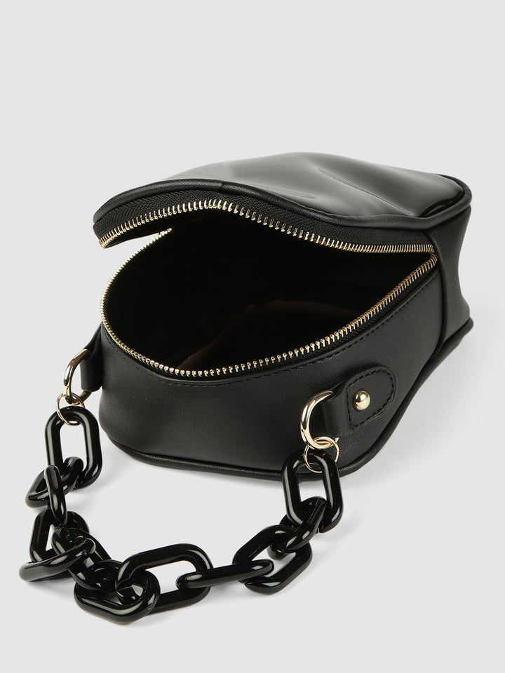 DressBerry Black Solid Sling Bag