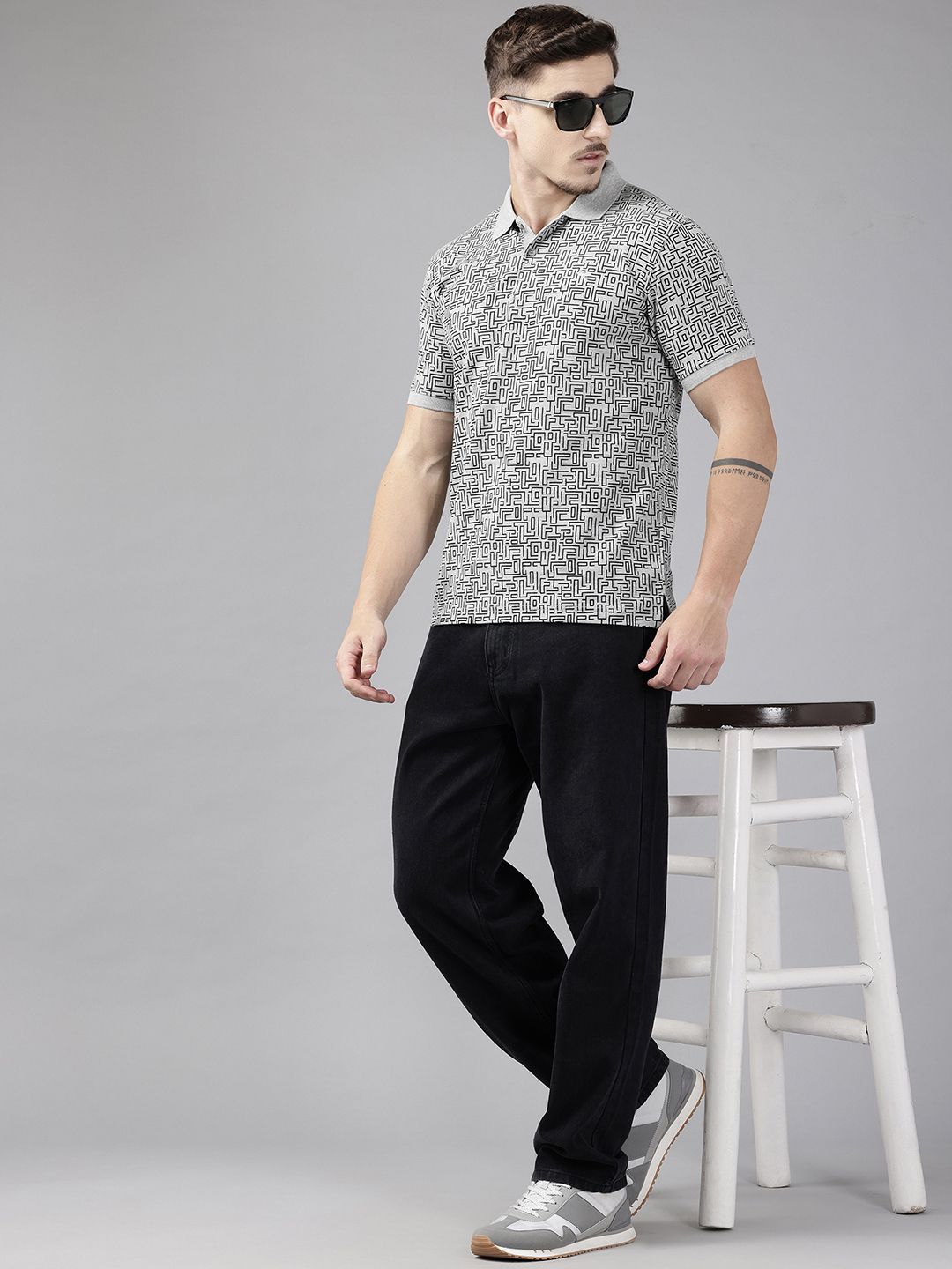 Park Avenue Printed Polo Collar  T-shirt
