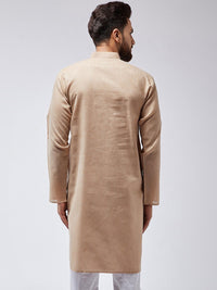 SOJANYA Lelaki Brown Solid Kurta Lurus
