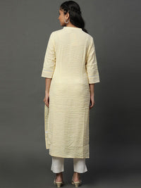 Aurelia berjalur Mandarin Collar kurta
