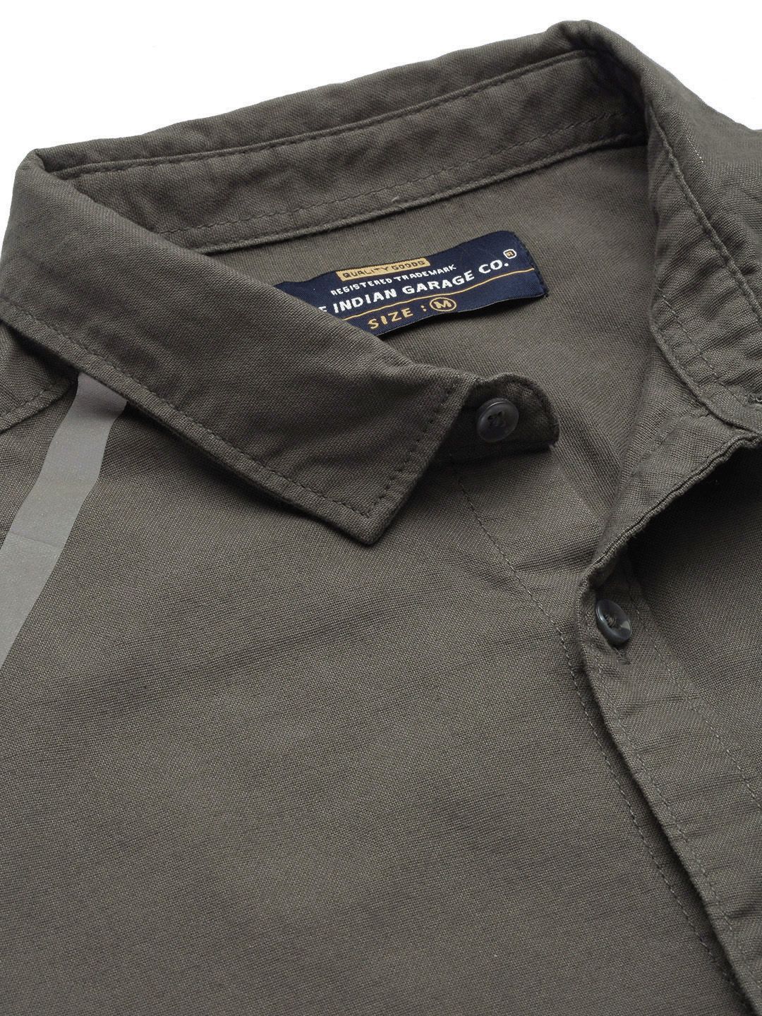 The Indian Garage Co Pure Cotton Solid Casual Shirt