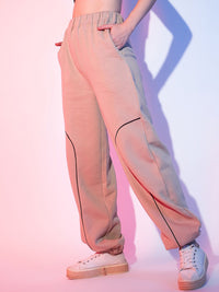 STREET 9 Women Beige Loose Fit Joggers