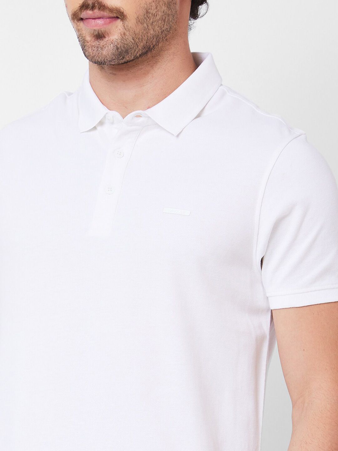SPYKAR Polo Collar Cotton Slim Fit T-shirt
