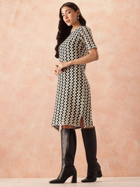 all about you Geometric Midi Dress