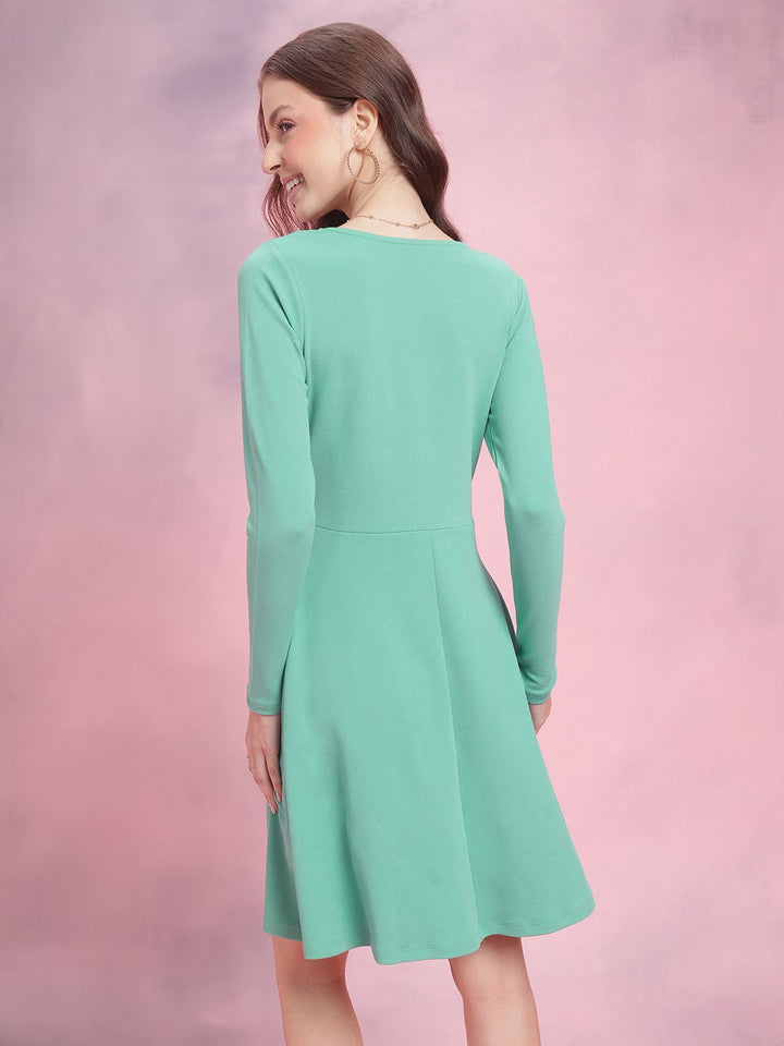 DressBerry Square Neck A-Line Dress