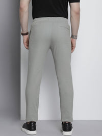 The Indian Garage Co Men Grey Slim Fit Cotton Trousers