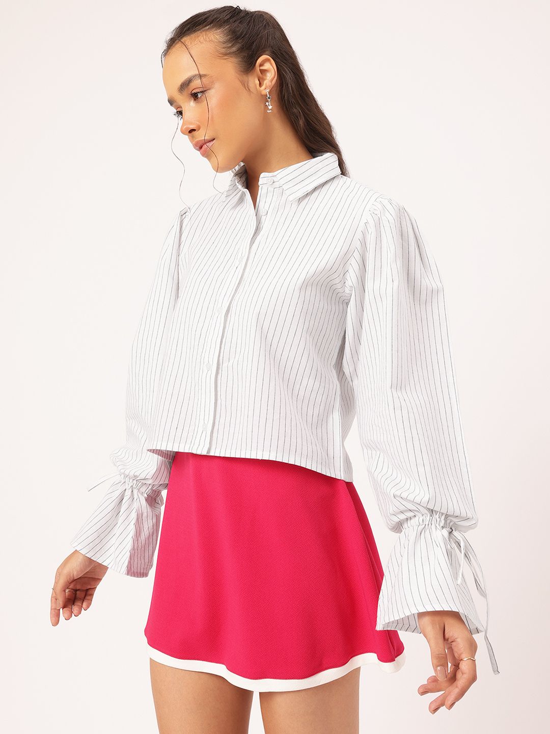 DressBerry Elevated Basics Striped Casual Cotton Shirt