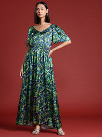 all about you Floral Print Satin Maxi Dress
