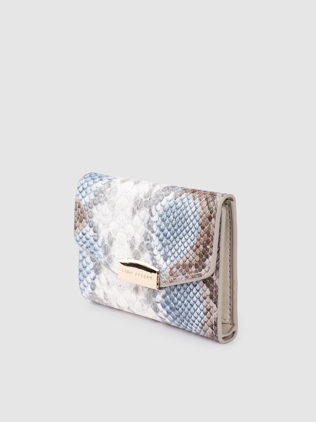 Lino Perros Women Croc Textured Three Fold Wallet