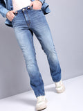 The Indian Garage Co Men Blue Bootcut Mid-Rise Clean Look Stretchable Jeans