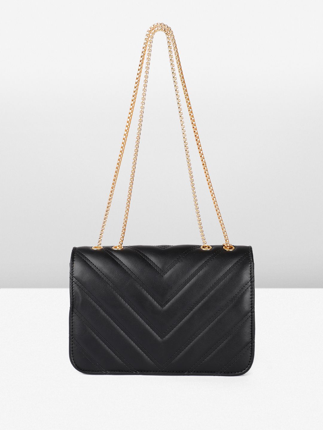 DressBerry Quilted Structured Shoulder Bag