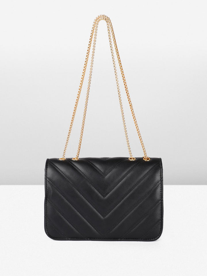 DressBerry Quilted Structured Shoulder Bag