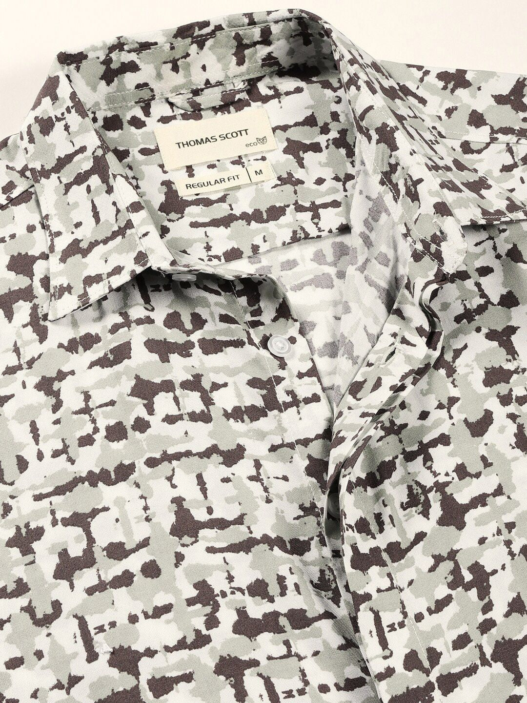 Thomas Scott Classic Abstract Printed Cotton Casual Shirt