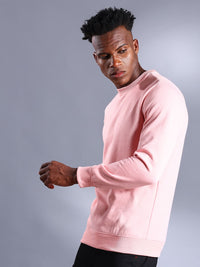 The Indian Garage Co Men Pink Solid Sweatshirt