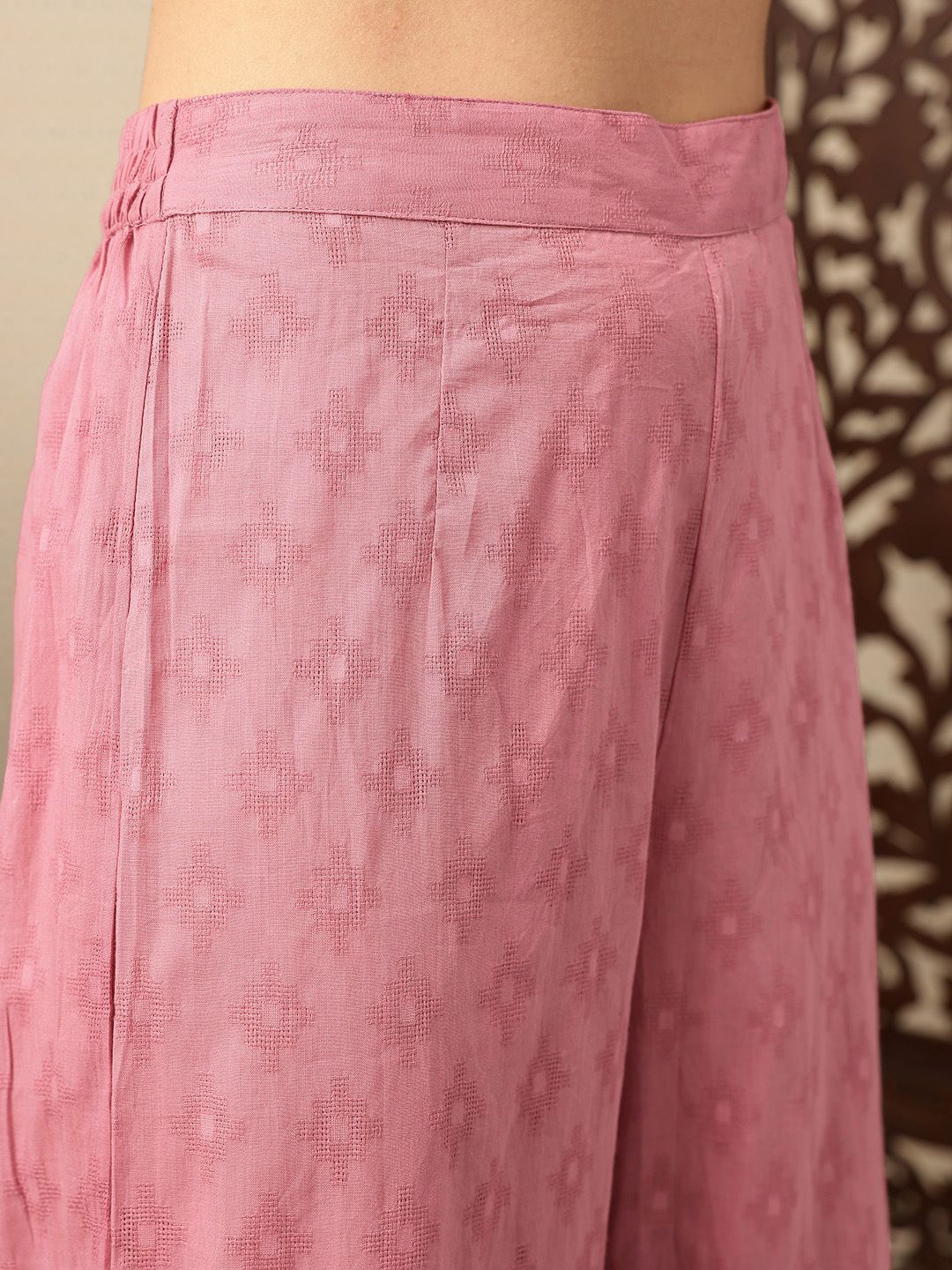 House of Pataudi Empire Pure Cotton Jashn Kurta with Palazzos & Dupatta