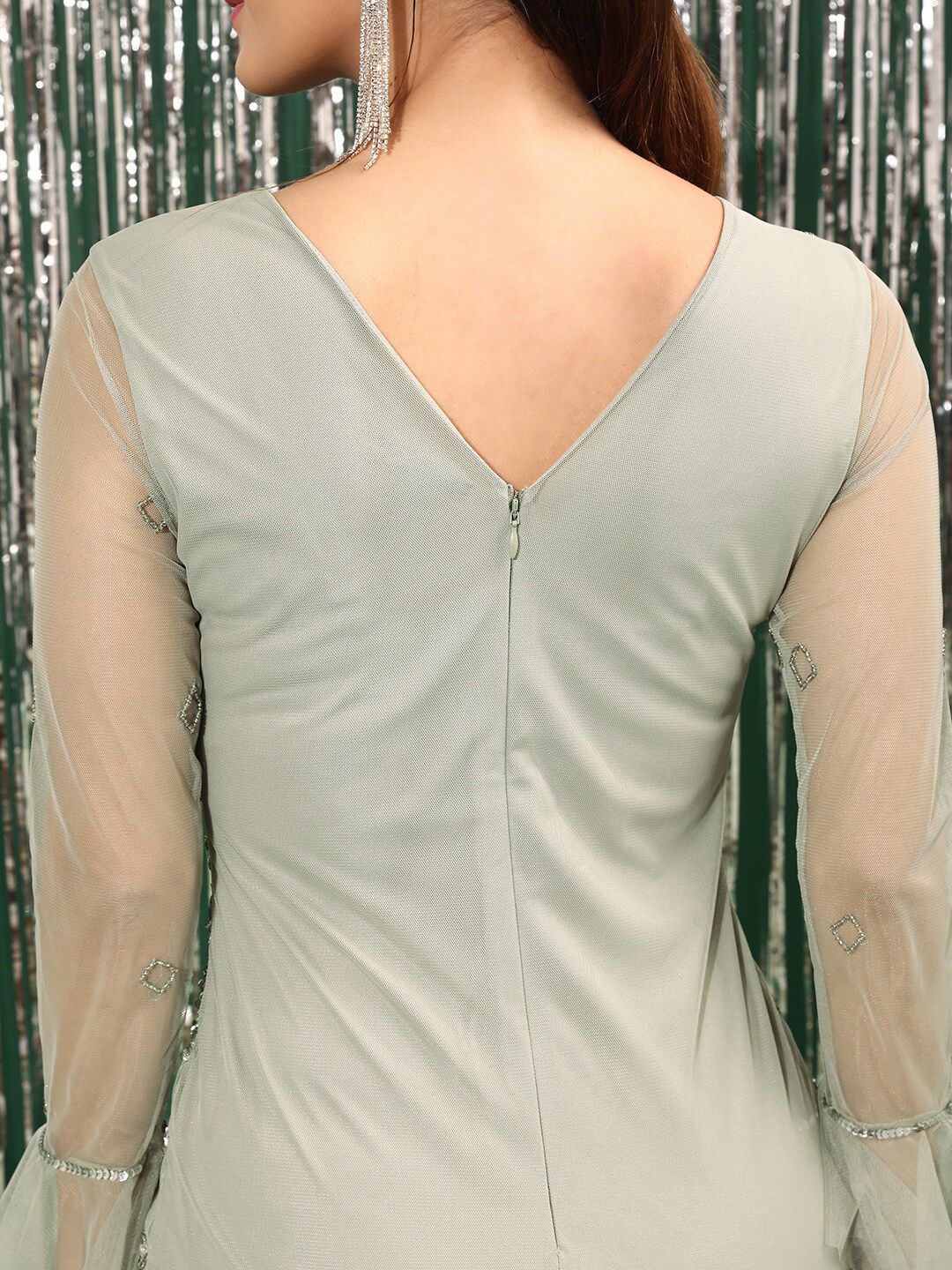 STREET 9 Embellished Net Mini Sheath Dress