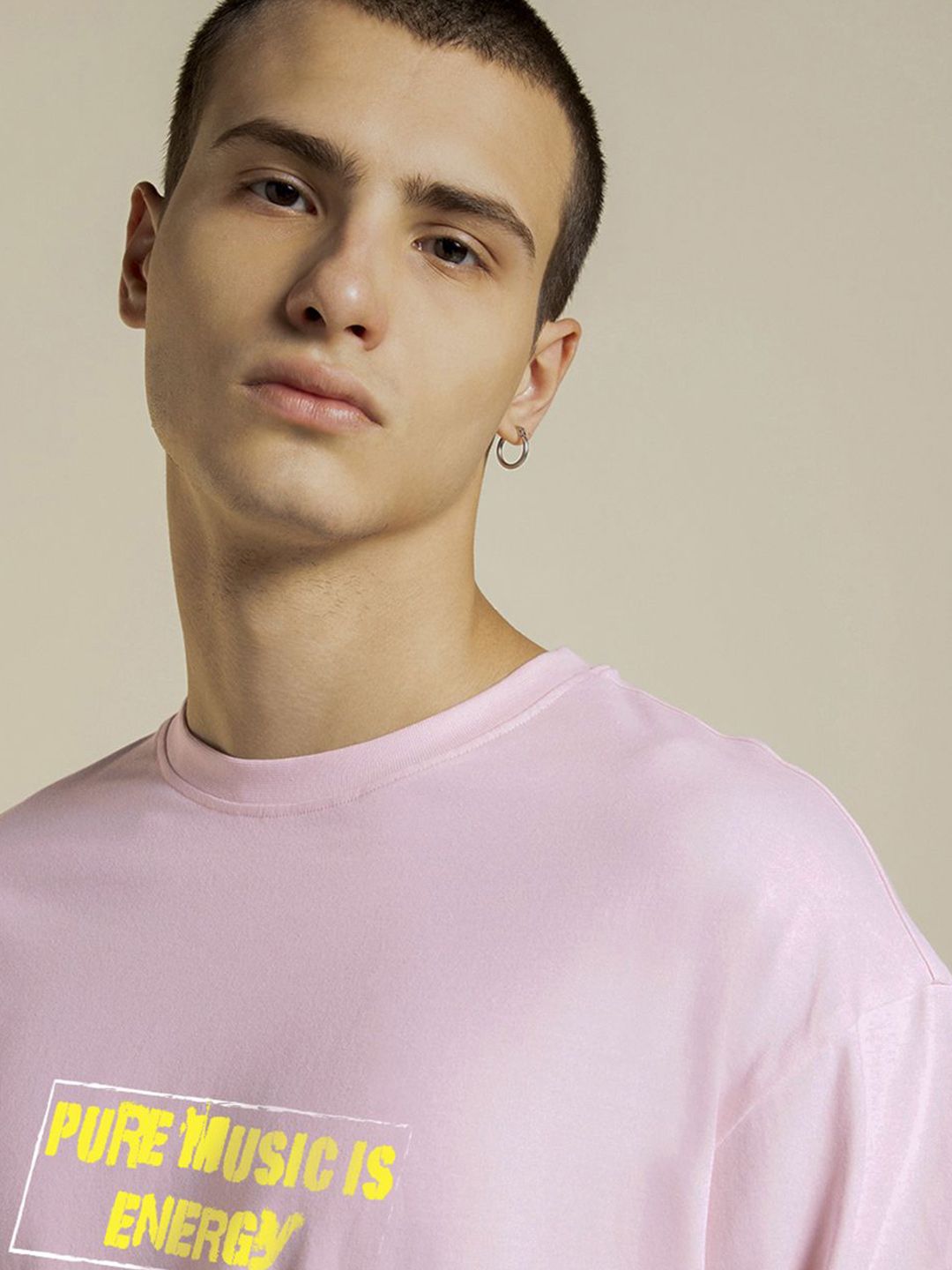Bewakoof Pure Cotton Typography Printed Round Neck Oversized Garfield T-shirt