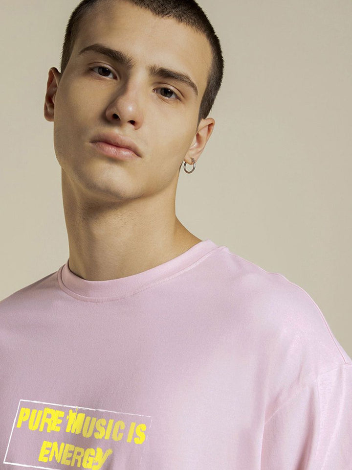 Bewakoof Pure Cotton Typography Printed Round Neck Oversized Garfield T-shirt