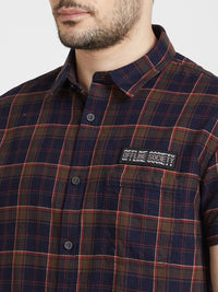 SPYKAR Classic Opaque Tartan Checked Cotton Casual Shirt