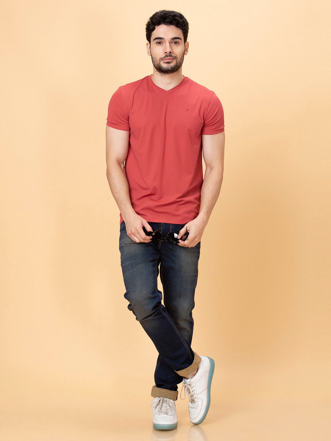 Being Human V-Neck Cotton Casual T-shirt