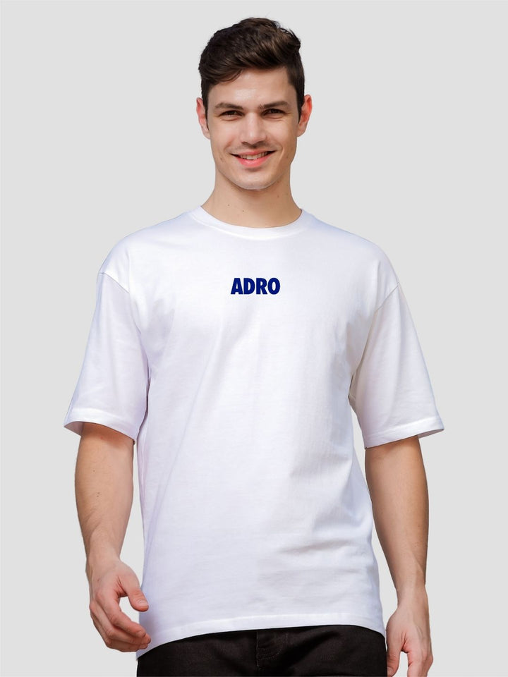 ADRO Men Typography Printed Extended Sleeves Pockets T-shirt