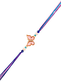 Voylla Kids Butterfly Charm Colourful Threads Rakhi