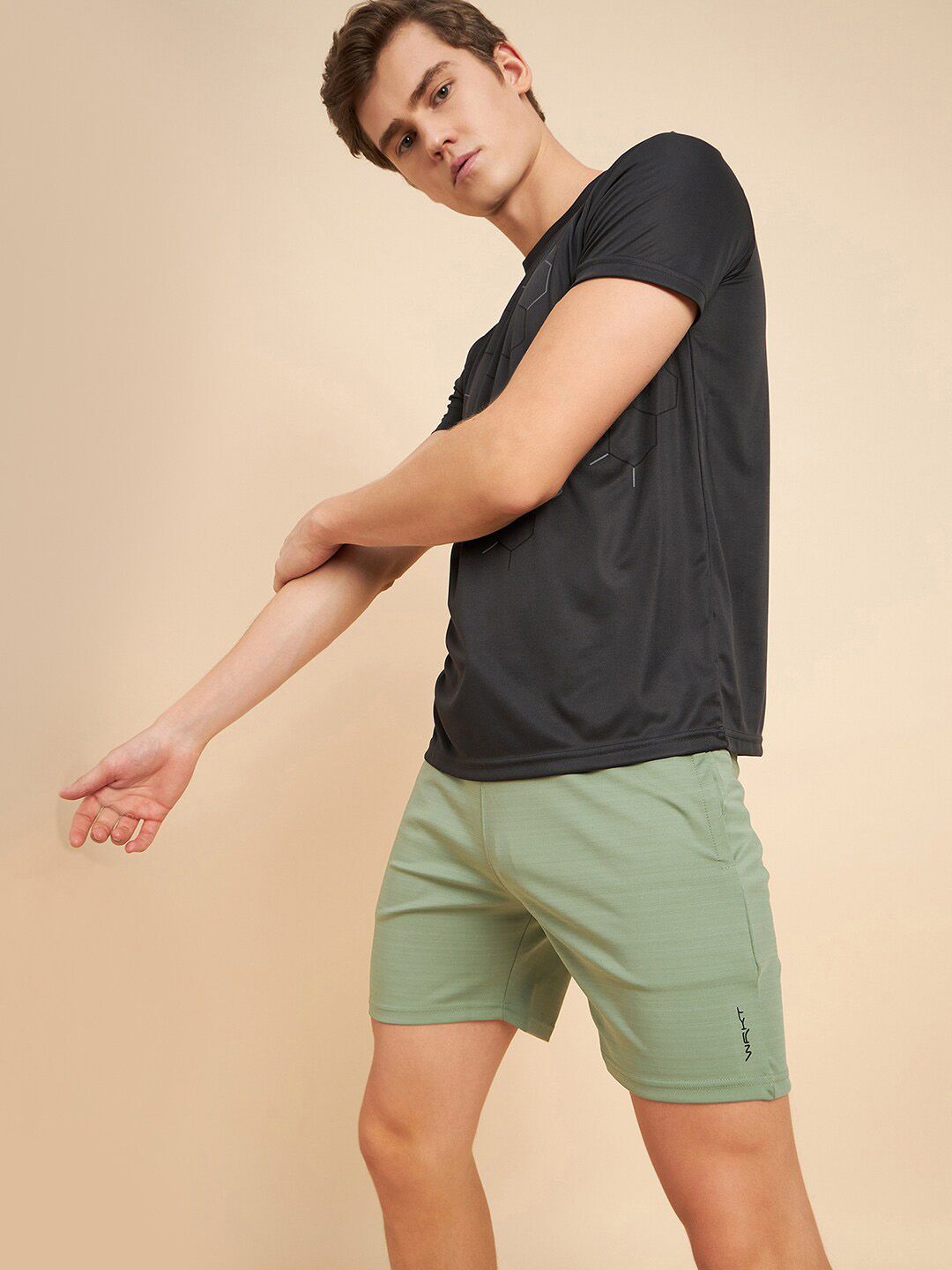 Sweet Dreams Men Green Mid-Rise Cotton Shorts