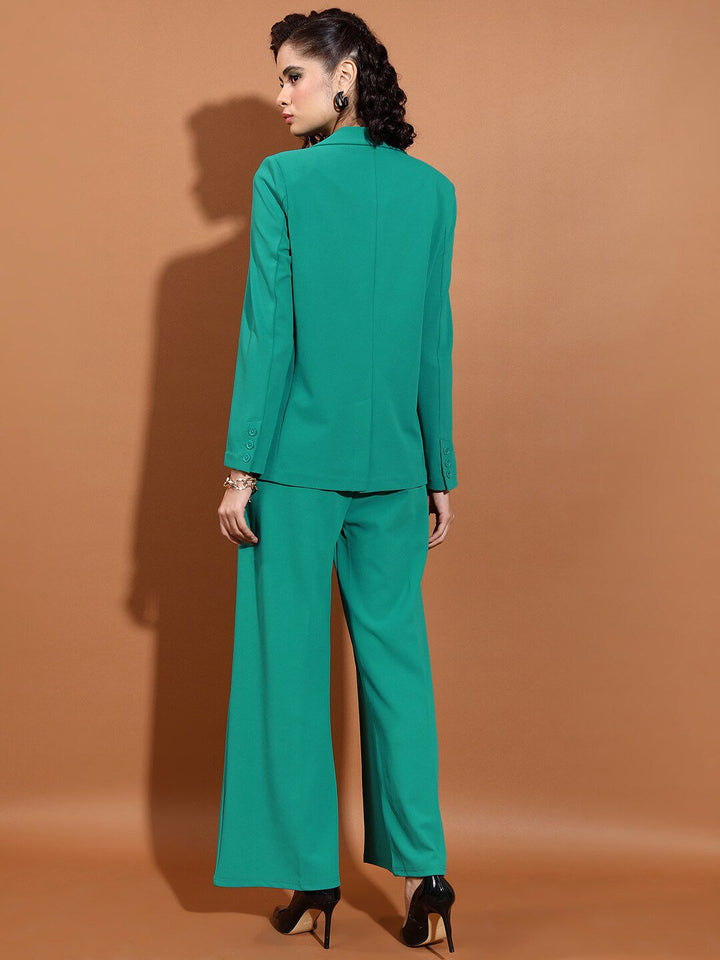 Tokyo Talkies Classic Blazer With Straight Pant Co-Ords