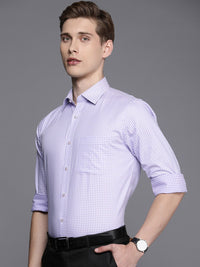 Raymond Slim Fit Gingham Checks Opaque Pure Cotton Formal Shirt
