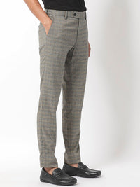 RARE RABBIT Men Vertex Mid-Rise Checked Slim Fit Trouser