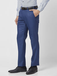 Park Avenue Men Textured Smart Fit Low-Rise Formal Trouser