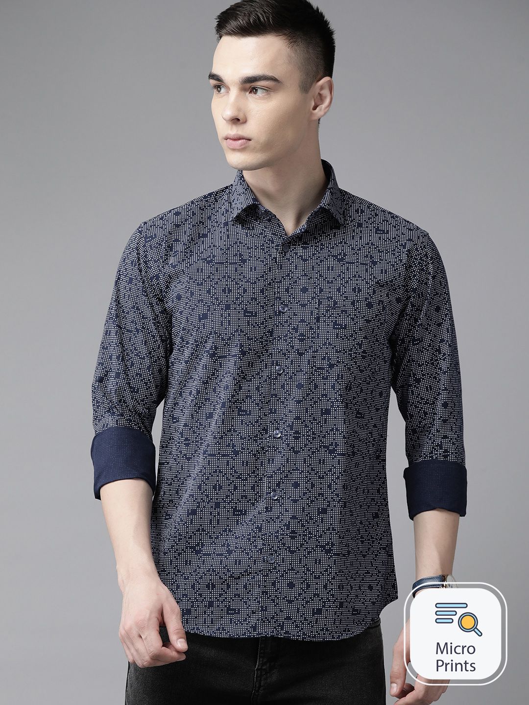 Park Avenue Men Slim Fit Pure Cotton Printed Casual Shirt