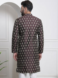 SOJANYA Kolar Mandarin Zari Motif Etnik Kurta