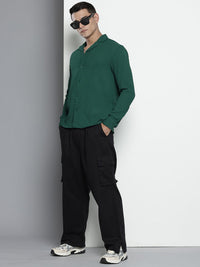 The Indian Garage Co. Relaxed Fit Opaque Self Design Textured Casual Shirt