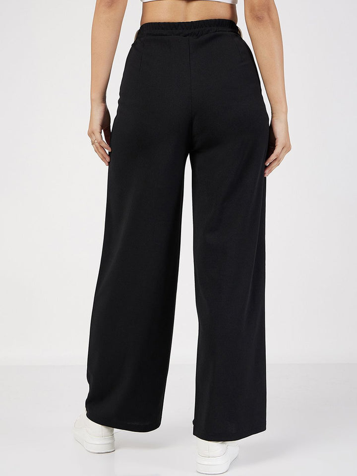 SASSAFRAS Women Plain Flat-Front High-Rise Cargos