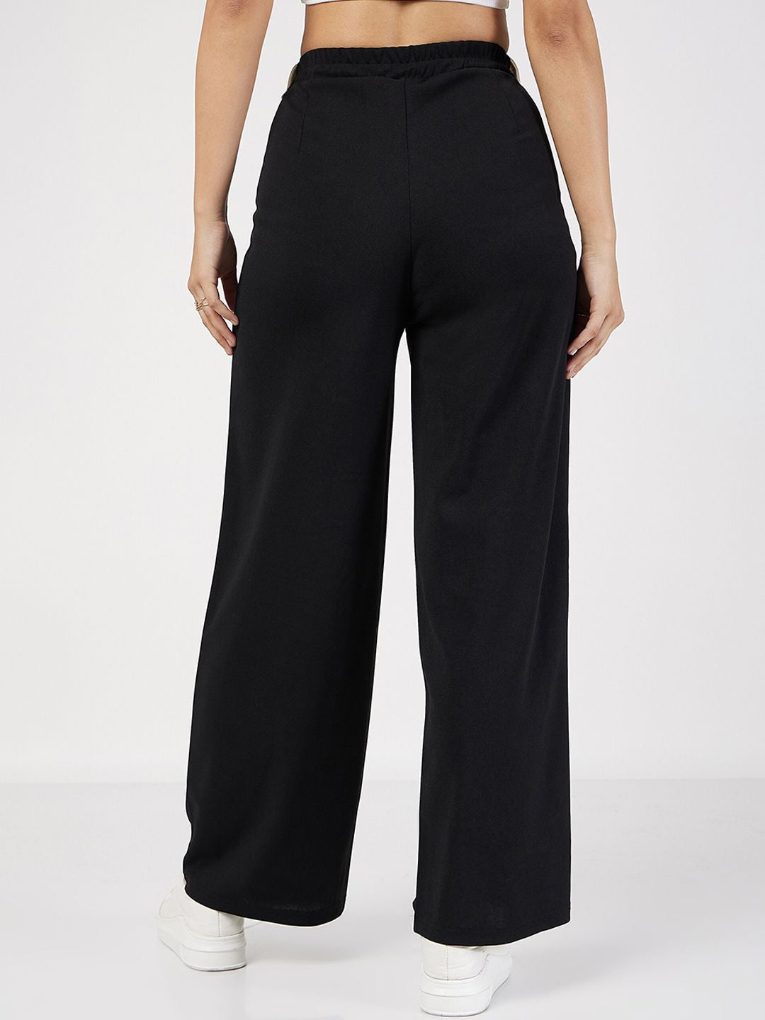 SASSAFRAS Women Plain Flat-Front High-Rise Cargos