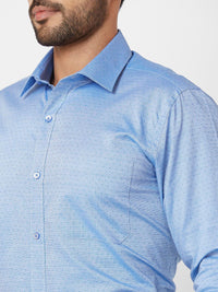Raymond Contemporary Fit Self Design Cutaway Collar Cotton Formal Shirt