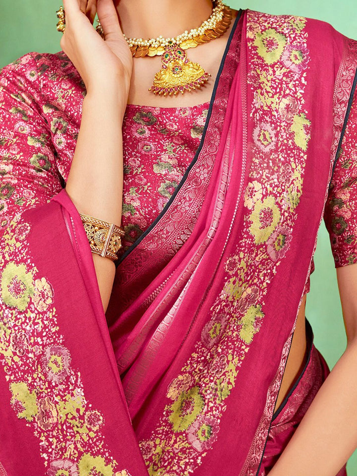 Saree mall Striped Woven Design Zari Silk Saree